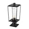 Z-Lite Sheridan 1 Light Outdoor Pier Mounted Fixture, Black And Seedy 594PHMR-533PM-BK - alternate 2